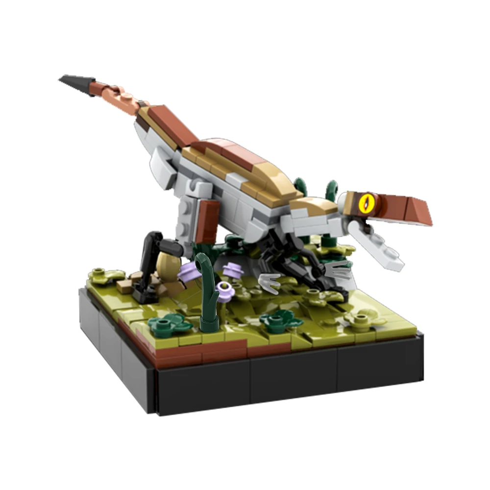 Moc-163759 Dinosaur World Raptor Building Blocks Modello Jurassic Dinosaur World Velociraptor Model Dino Bricks Toys Regali Per Bambini