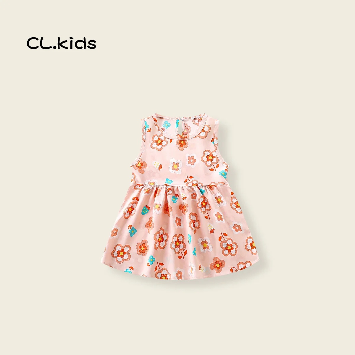 Baby Mädchen Kleid Ärmellose Blumen Kleider Für Kinder Mädchen Kleidung Baumwolle Sommer Prinzessin Party Kleid Kinder Strand Kleid Outfit – Detail 4
