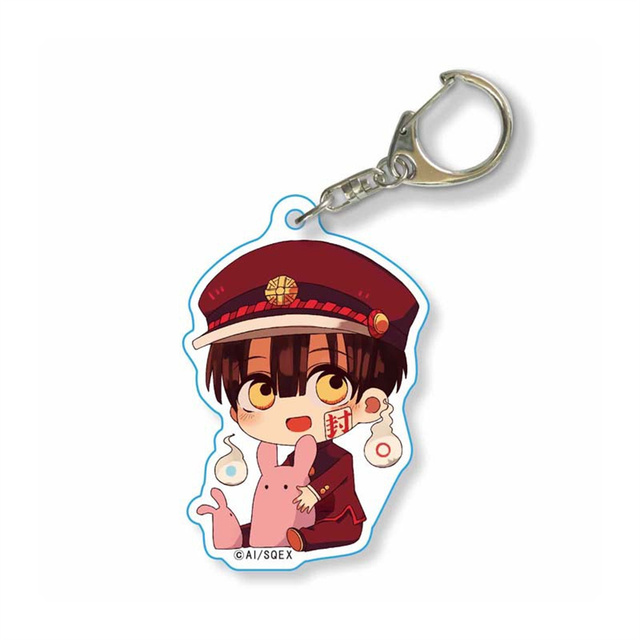 Anime Toilet-bound Hanako-Kun Keychain Romantic Card Design Acrylic Pendant Key Ring Jibaku Shounen Hanako Kun Key Holder