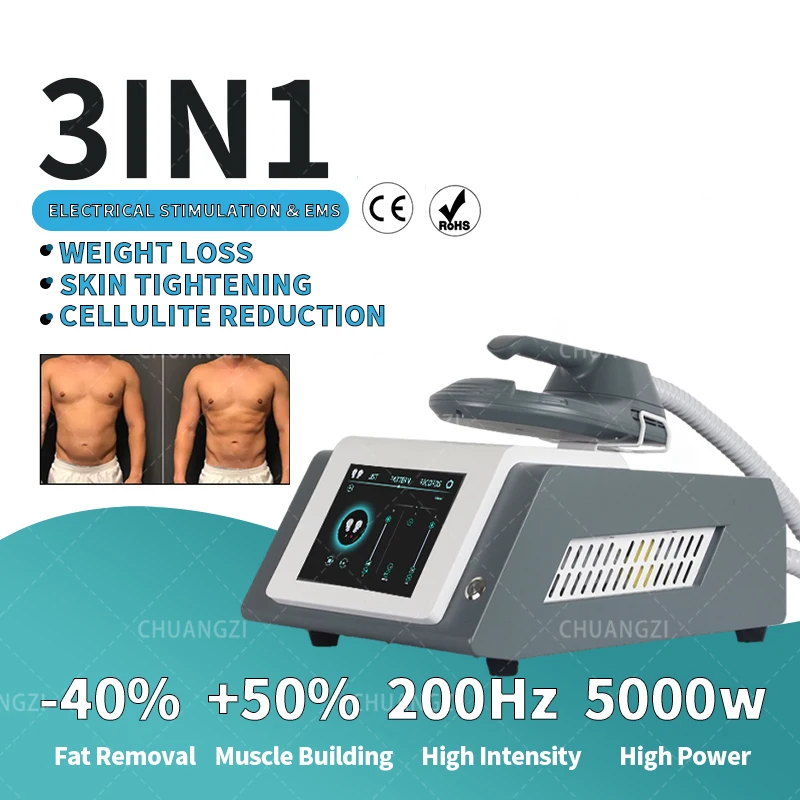 EMSzero Hi-emt 휴대용 기계, 6000W DLS-EMSlim Neo Nova EMS 골반 패드, 근육 자극 바디 조각, 무게추 손실