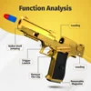 Shell Ejecting Pistol Toy Gun Educational Toy Airsoft Foam Soft Bullet Blaster Children Birthday Giftfor Kids Boys Adults 3