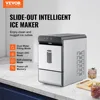 Ice Maker Countertop, 37lbs in 24 Hrs, Manual & Auto Refill Nugget Ice Maker Self Cleaning Pebble Ice Maker for Home Office 2