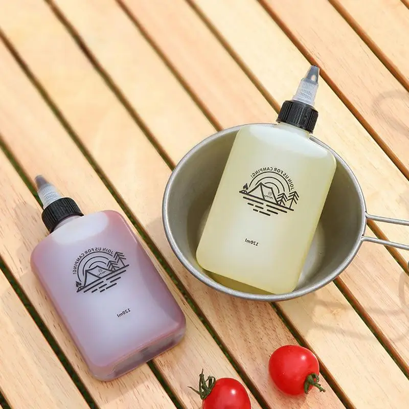 Seasoning Container Outdoor Oil Bottle Portable Sealed Barbecue Camping Seasoning Dispensers BBQ Accessories