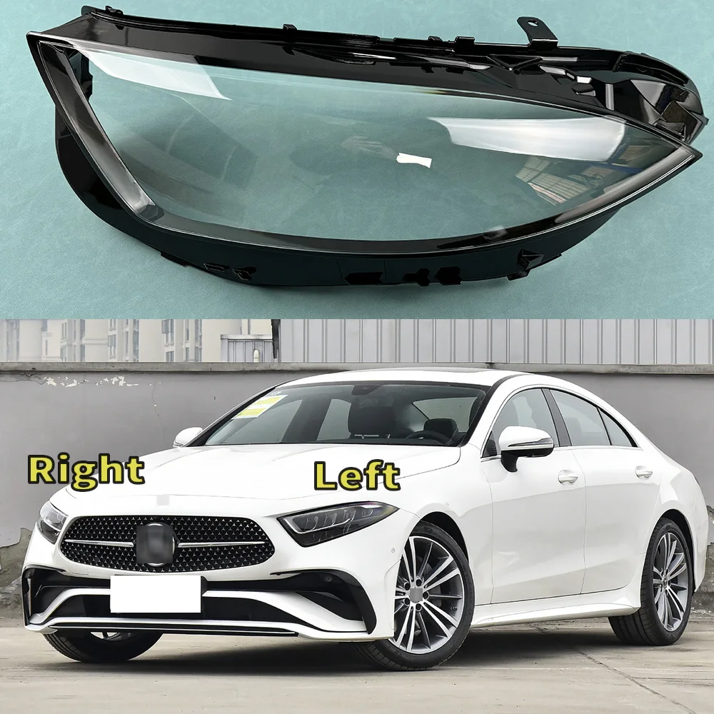 

For Mercedes-Benz CLS W257 2018-2022 Headlamp Cover Shade Transparent Lampshade Headlight Shell Plexiglass Replace Original Lens