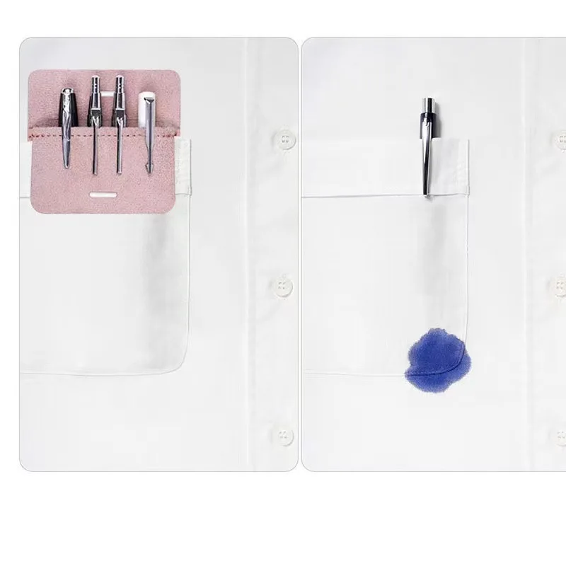 Pen Pouch PU Leather For Clothes Pocket Doctor Nurse Staff