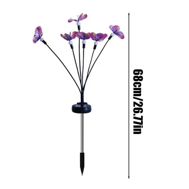 Outdoor Solar Butterfly Lights Firefly LED Lights Butterfly Lamp Butterfly Ground Light Solar Power Landscape Light Outdoor 7 6