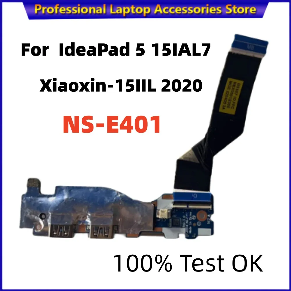 Placa de Botão Usb Power para Lenovo Ideapad 15ial7 82sf Xiaoxin15iil Js574 Ns-e401 2023