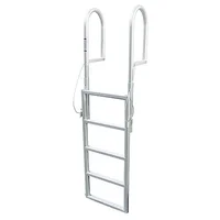 Aluminum Dock Ladder 5-Step Sliding Design Sturdy Construction Easy Assembly 1