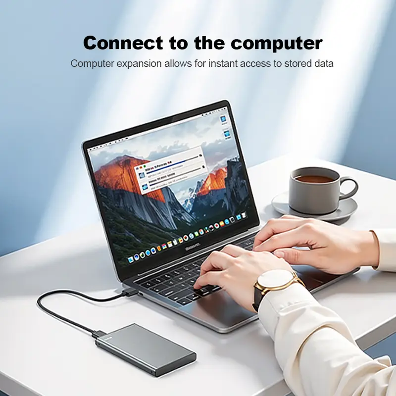 KEBIDUMEI HDD Enclosure 2.5 SATA SSD External Hard Drive Case 5Gbps USB 3.0 To Type C Transfer Speed Aluminum Alloy Harddisk Box - Image 6