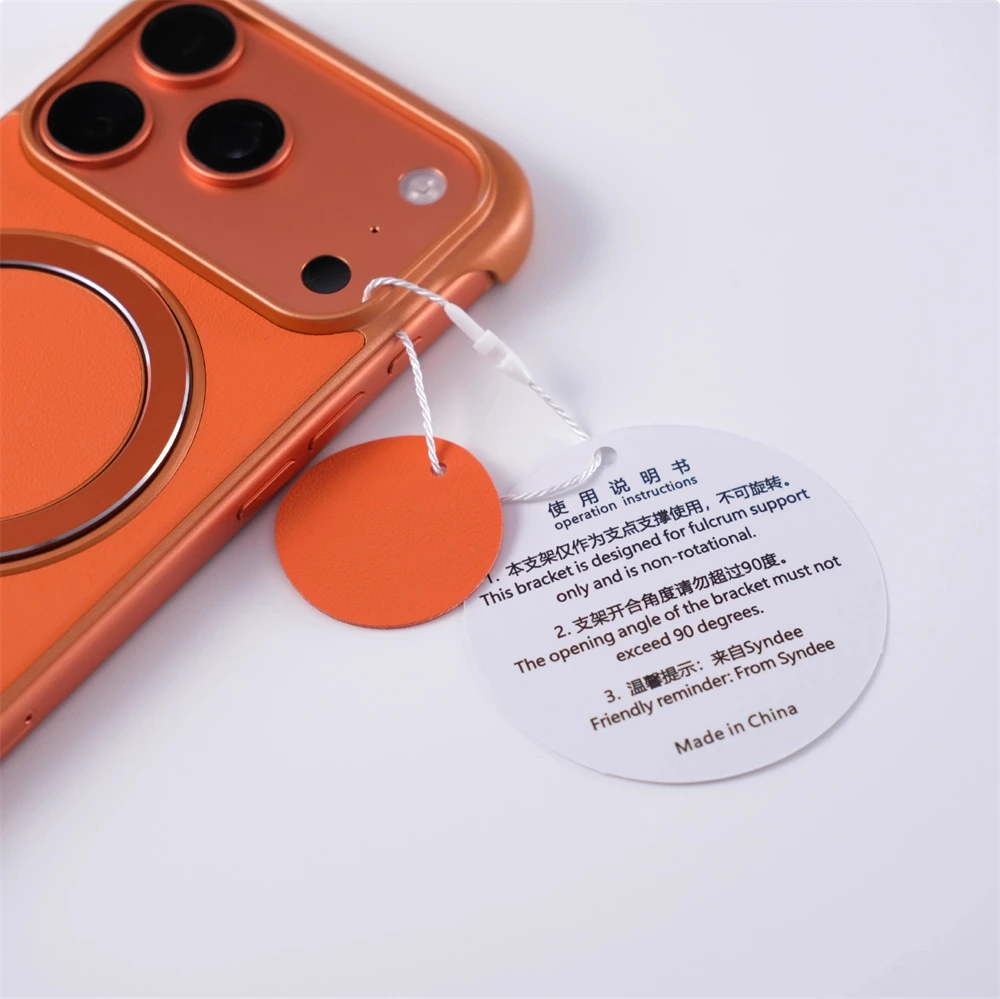 Sleek Magnetic Stand Phone Case with Wireless Charging Cover