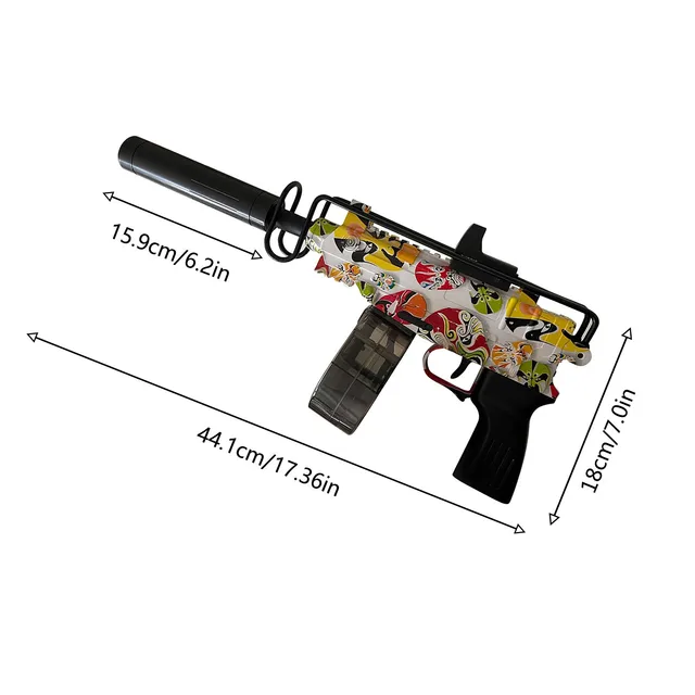 Uzi Electric Gel Ball Blaster With 10000 Water Beads Automatic Shooting Splatter Gun For Kids Adult Outdoor Shooting Team Game 5