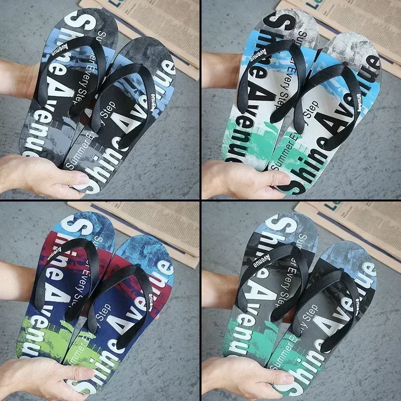 Shoes for men men's Flip-Flops Summer 2024 Anti-Slip Beach Korean Style Fashion Toe Post Sandals Casual Outdoor Durable slippers