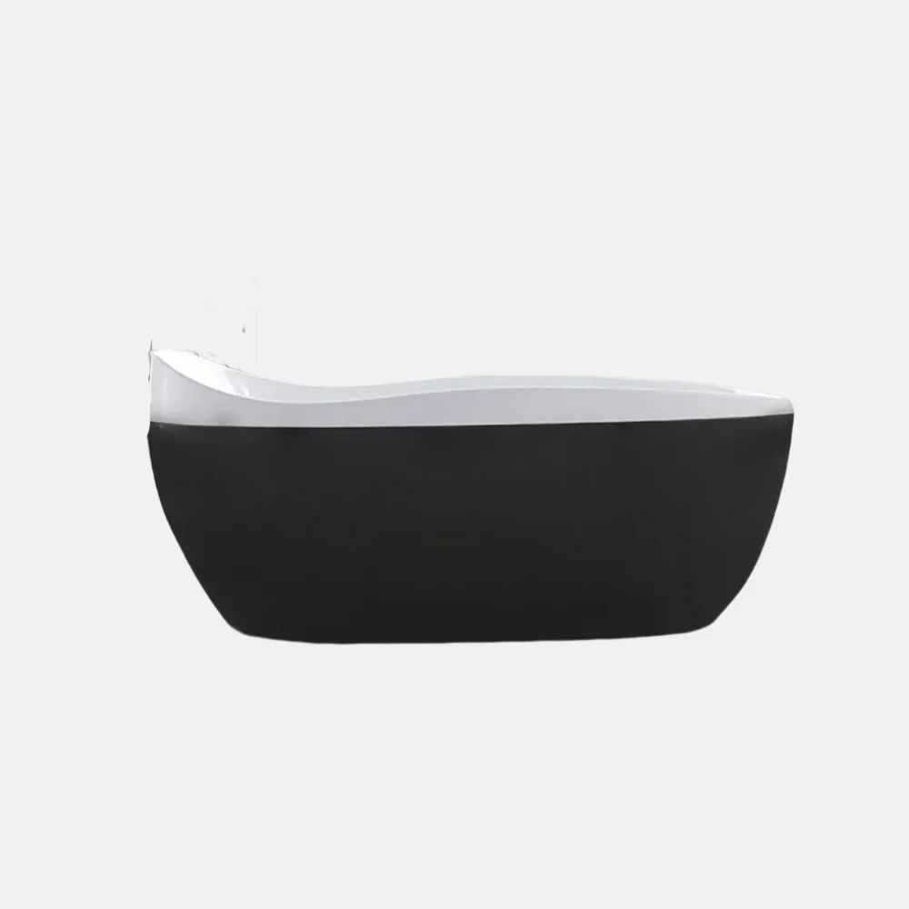Whole Black Durable Surface Bathtub Big Size Free Standing Luxury Art Style Black Color Bathroom Bath Tub