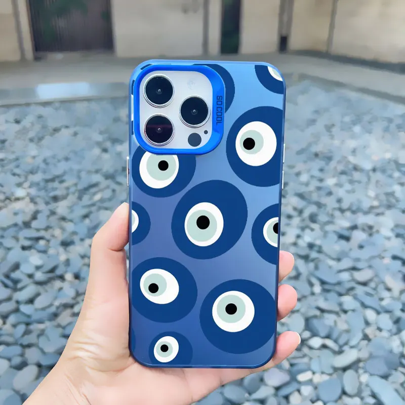 Gorgeous Eyes Blue Evil Eye Print Shockproof Laser Phone Case
