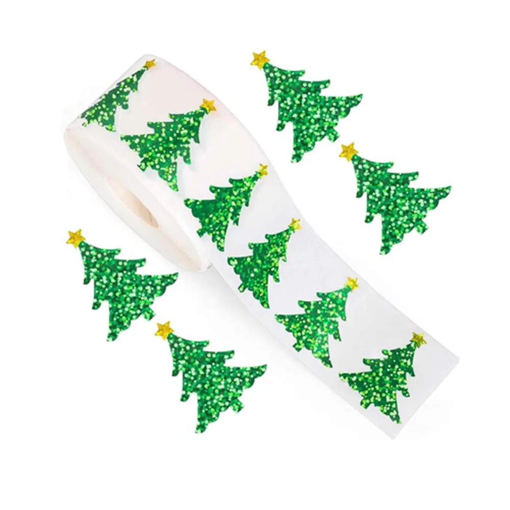 Waterproof Christmas Stickers Snowman Decorative Paper Labels