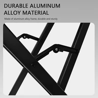 Chaise de coiffeur pliable et légère pour maquilleur professionnel avec porte-gobelet latéral, idéale pour salon de maquillage, barbier et extérieur 5