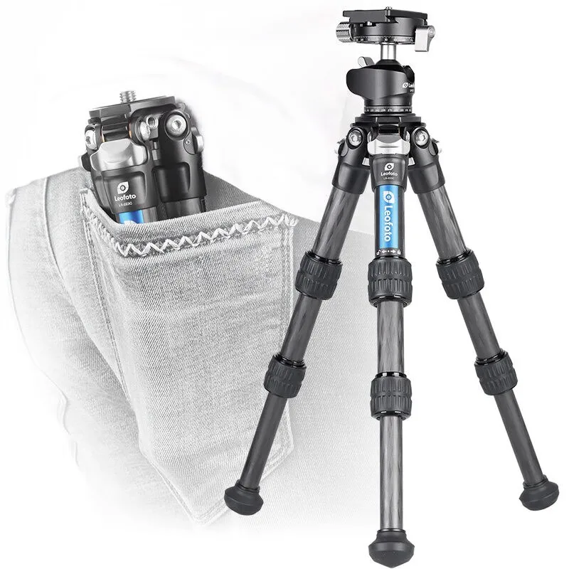 Leofoto LS-223C+LH-25R (Tripod Head Kit) Portable Mini Desktop