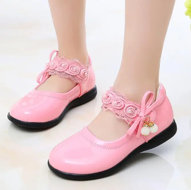 Girls Leather Shoes for Children Wedding Dress Princess Dance Shoes Kids Summer Bow-knot Black Student Sandals Korean Fashion leather shoes,girls shoes,girls sandals