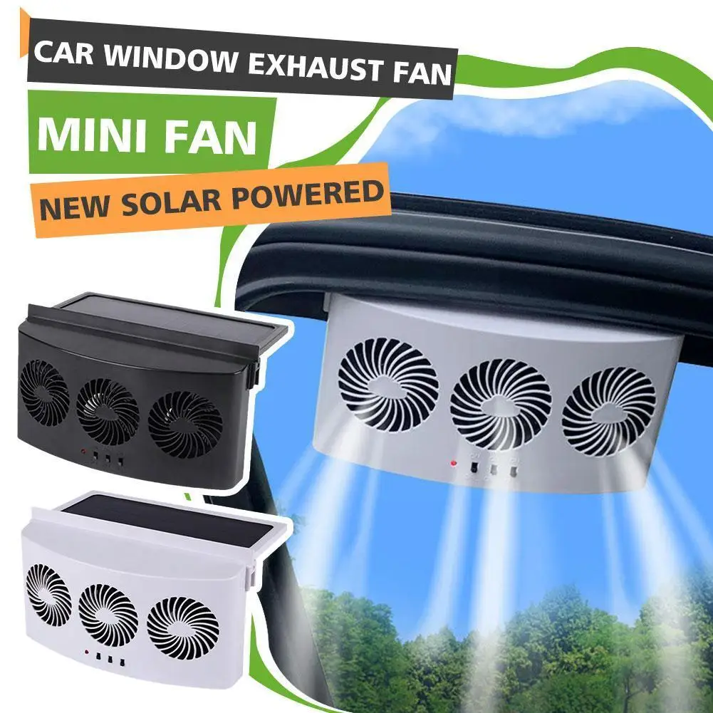 

Solar Powered Car Window Fan Energy Saving Car Exhaust Summer Cooling Cooler Fan Radiator Fan Inside Fan Air Circulation Ca X5r2