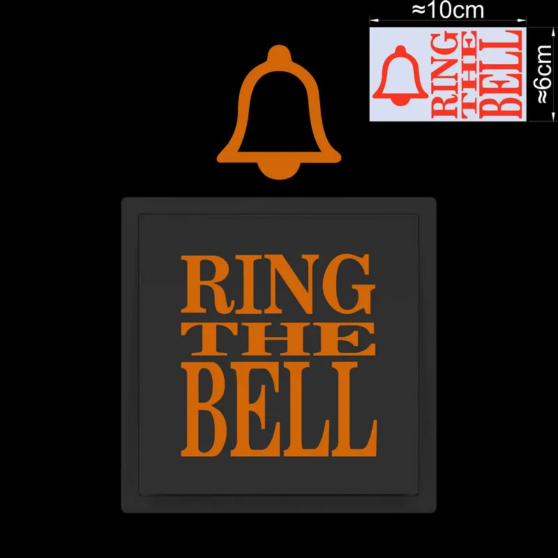 Description Picture 6 of itemRing the Bell Open Door Sign Glow Stickers Doorbell Marking Luminous Stickers Shop Decor Home Decoration Decal