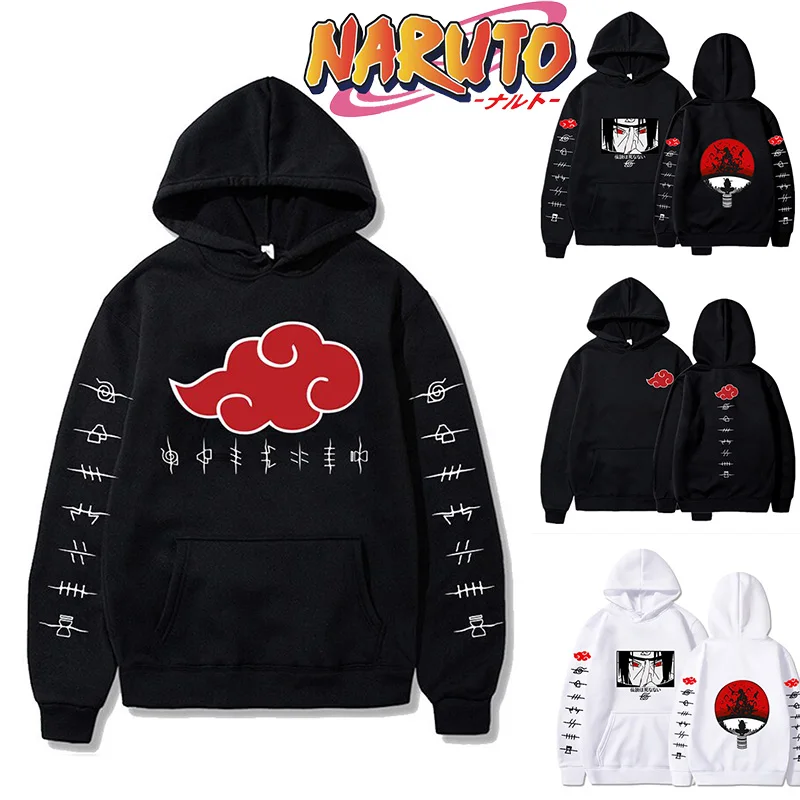 Anime Naruto Akatsuki Red Cloud Hoodies Children Sweatshirt Red Cloud  Winter Long Sleeves Hooded Warm Clothing Men Women Sweater - AliExpress