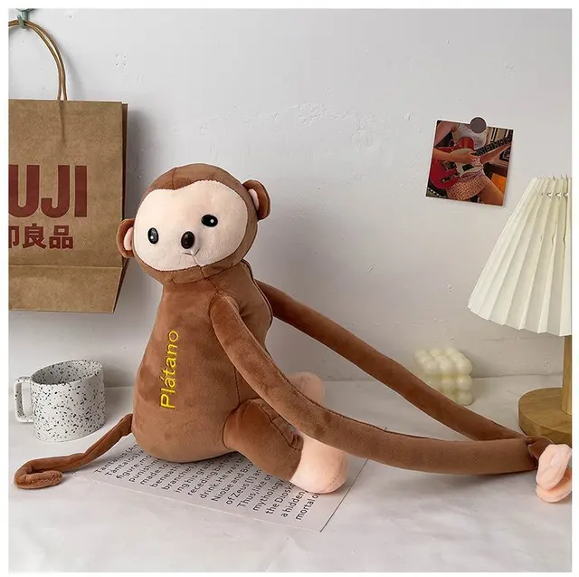 okwish Lovely Monkey Plush Shoulder Bag Cartoon Children Stuffed Animal  Messenger Bag Gift