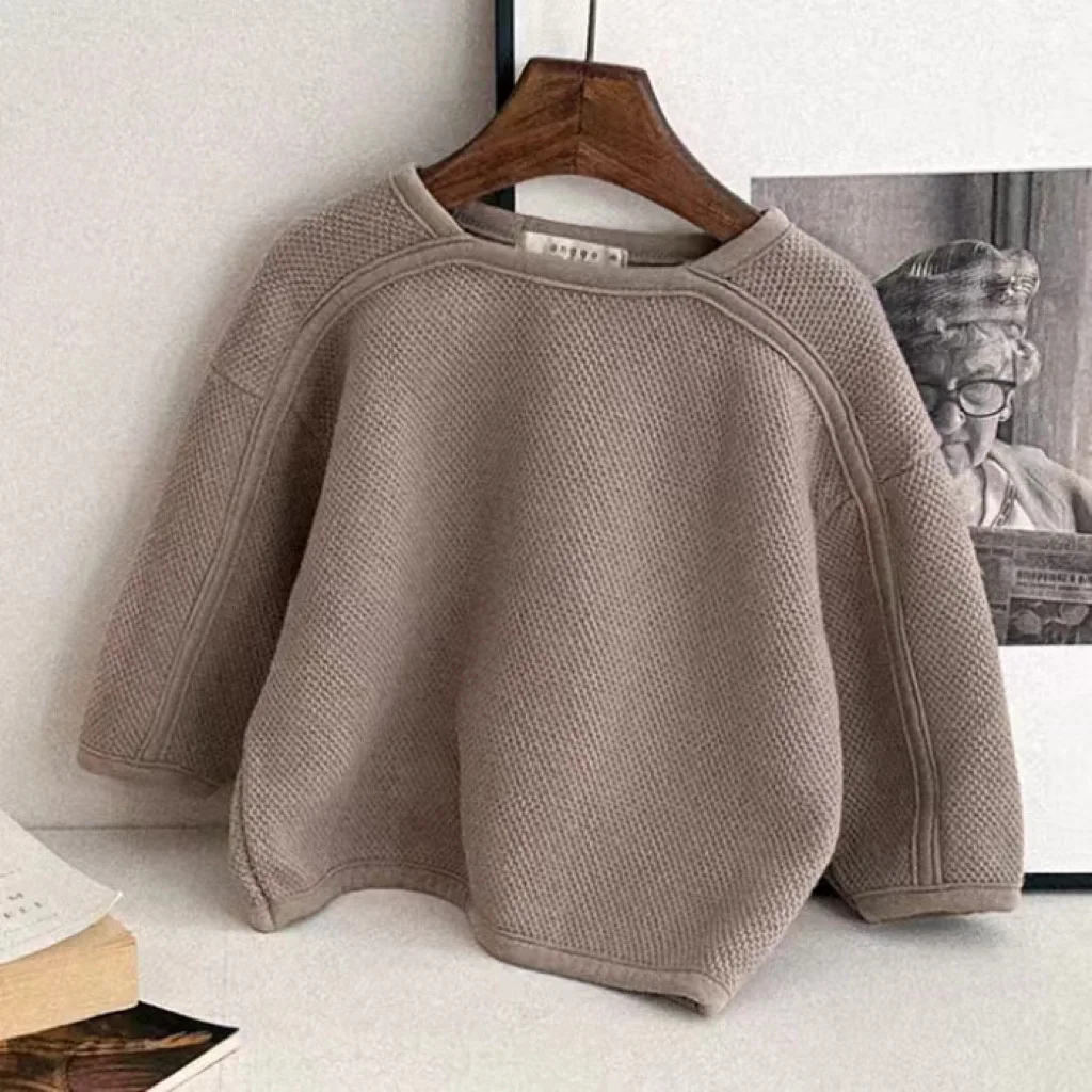 Autumn New Baby Long Sleeve T Shirts Solid Infant O-neck Tops Toddler Girl Tee Infant Boy Cotton T Shirts Kids Casual Clothes