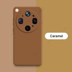 Enhanced Liquid Silicone Soft Shockproof Phone Case with Microfiber Lining for OPPO Find X9 Ultra (Caramel)