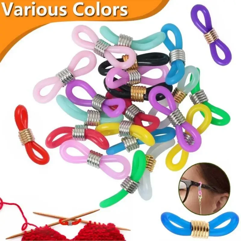 Loop Retainer Cord 50pcs Colored Ear Hook Eyeglasses Chain Retainer Ends Rope Sunglasses ...