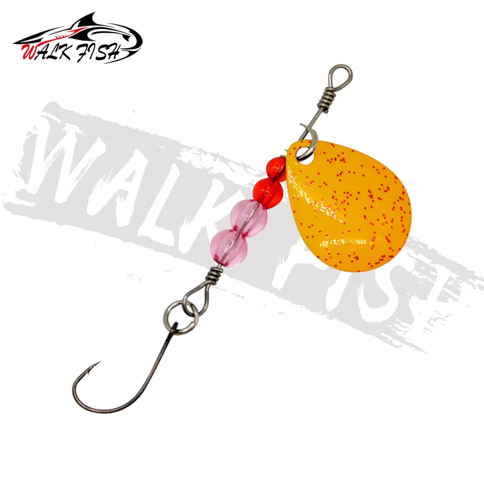 WALK FISH Spinner Bait Metal Fishing Spoon Lure 2.2g Hard Artificial Bait  With Hooks Freshwater Creek Trout Lures Fishing Tackle