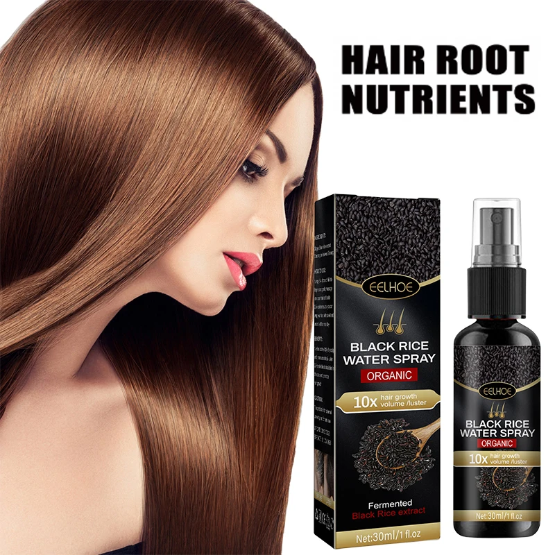 

Natural Black Rice Hair Growth Serum Sprays Hair Loss Scalp Repairing Powerful Hair Growth Fast Woman Men Hair Care Products