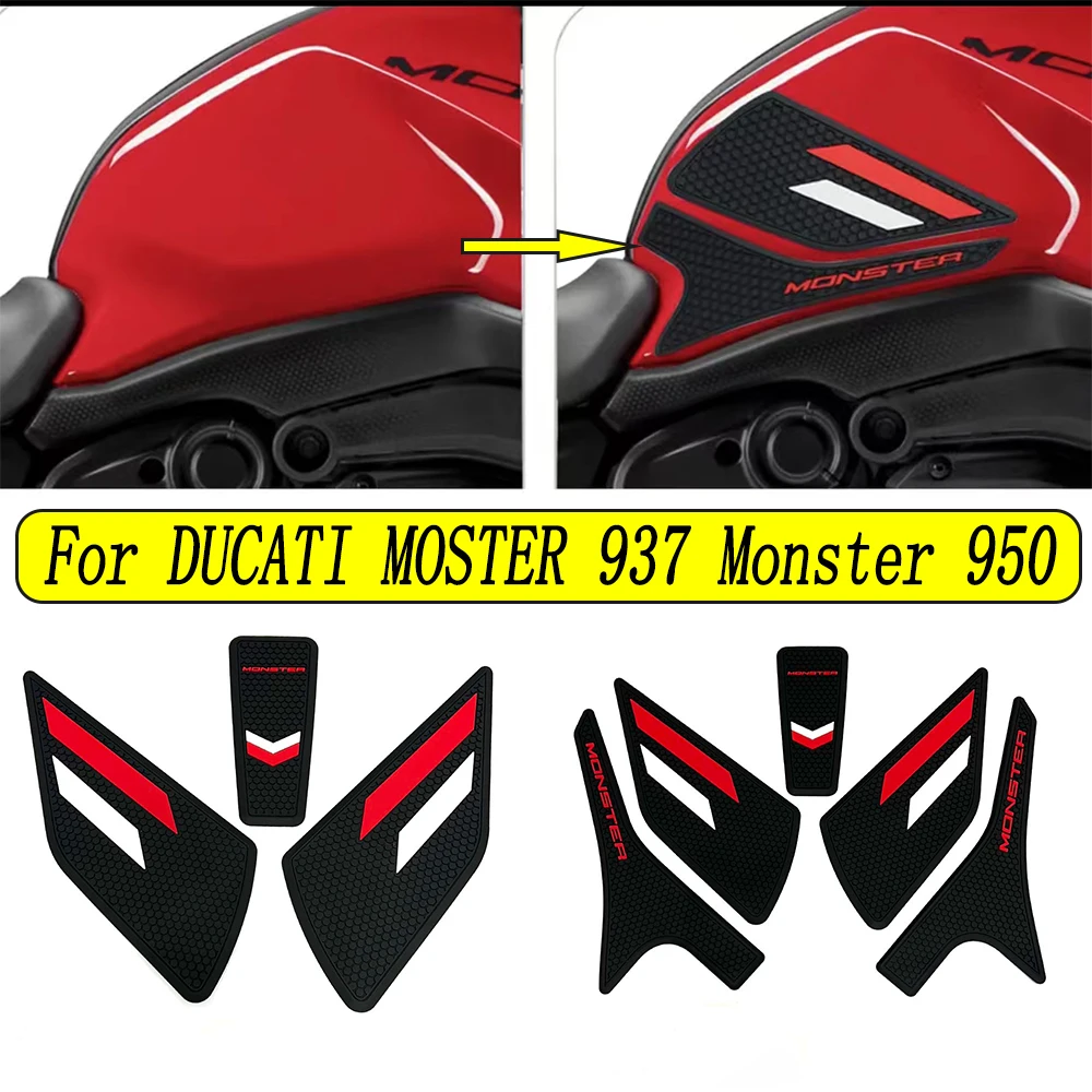 For DUCATI MOSTER 937/950  Sticker Motorcycle Accessorie Side Tank Pad Protection Knee Grip Traction