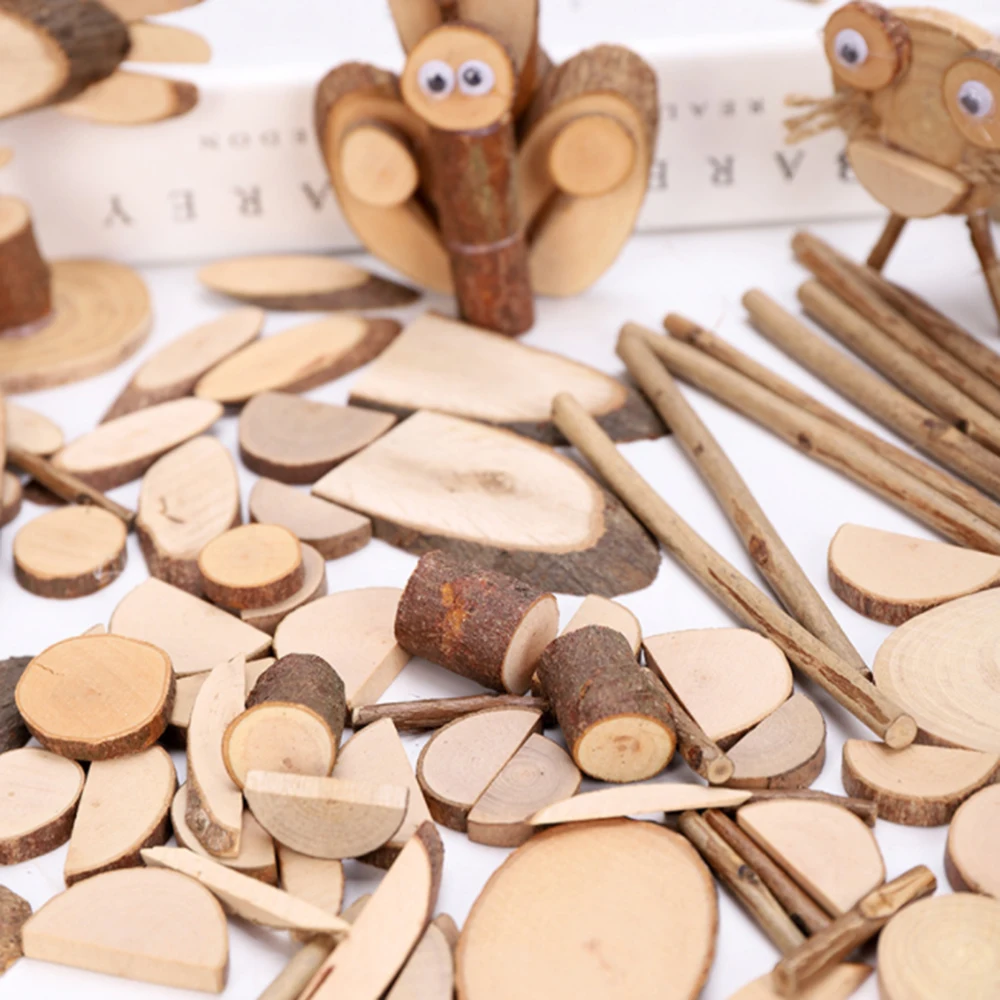 Короткие деревянные небольшие бревна Детские DIY сухие ветки ручной работы декоративные натуральные деревянные детали Материалы для творчества