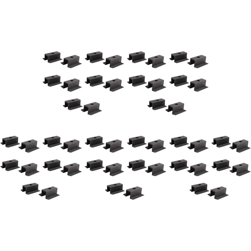 50 X Centrale Morsetto Pannelli Solari Fotovoltaici, Nero, Morsetto Modulo Per Tutte Le Altezze Del Telaio, Staffa Per Pannelli Solari Per Tetto Panne