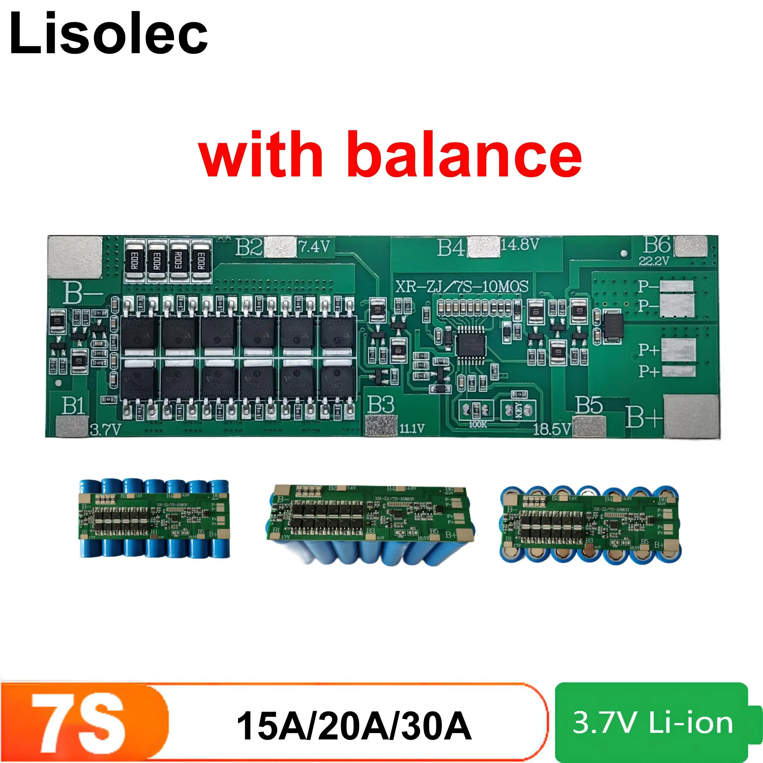 6S 24V Lithium Battery Protection Board - 30A Overcharge/Discharge Protection For Power Banks & E-Bikes