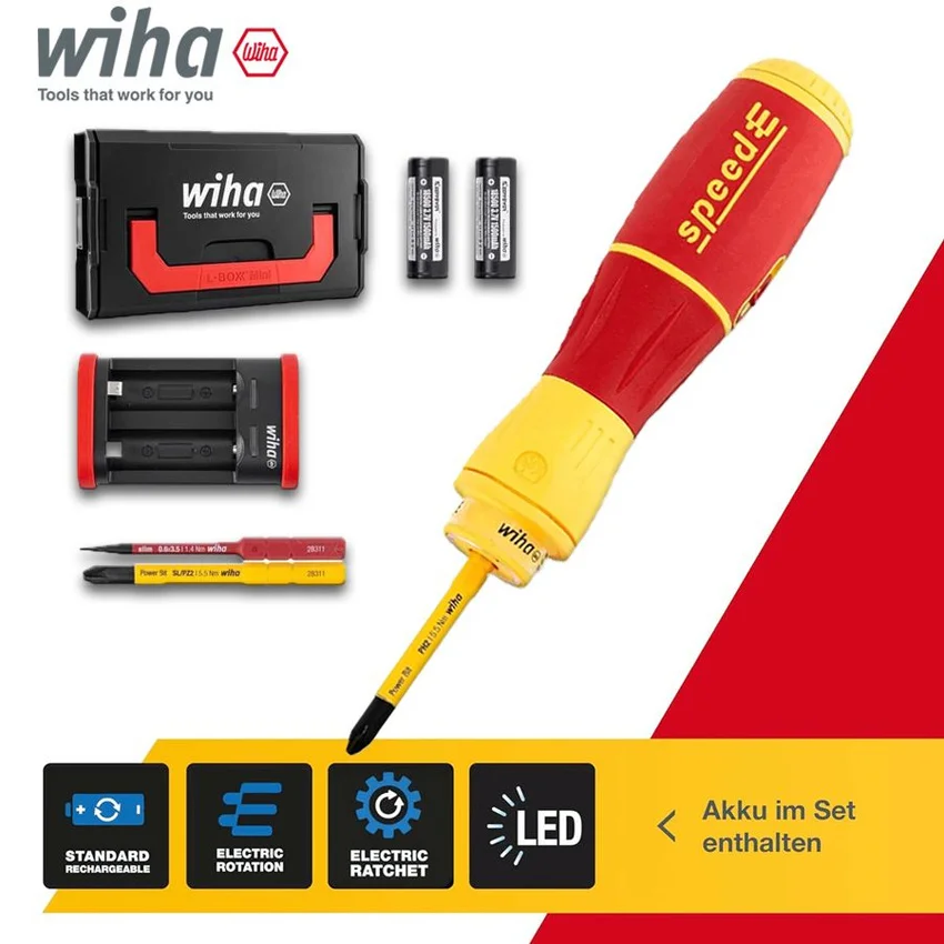 WIHA Electric Screwdriver SpeedE II Electric pcs with SlimBits