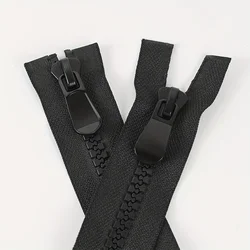 Double Open - End Zipper for Jackets and Down Coats - No. 10 Resin Teeth (Black(1pcs))
