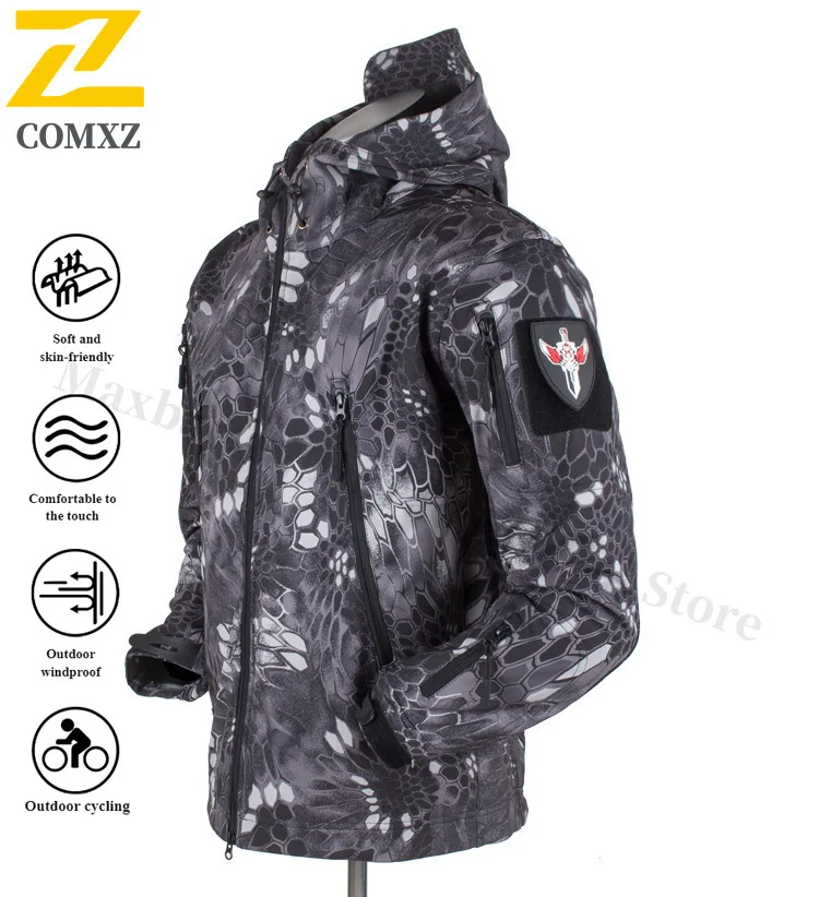 Colorful Softshell Jacket Men Women Fleece Lined Windproof Waterproof Breathable Winter Hiking Shark Skin Outdoor Thermal Coat