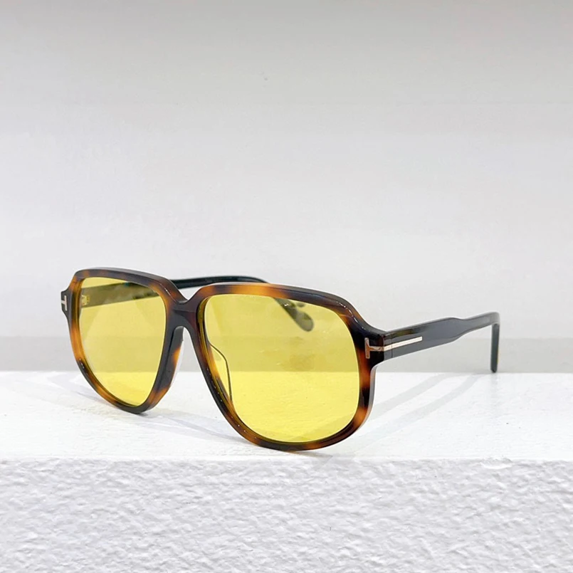 

6 Colors New Acetate Square Large Frame Women's Sunglasses 1024 Fashion Comfort Men's Glasses Yellow Black Green Tortoiseshell