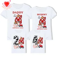 Farm Tractor T-shirt Boys and Girls Birthday Theme T-shirt Family Matching Customized Mom, Dad, Grandpa, Grandma T-shirts 1