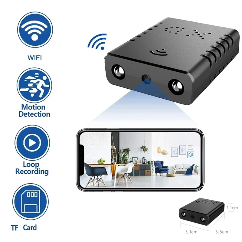 USB Camera 1080P Mini XD Camera Lens Support Memory Card Wireless