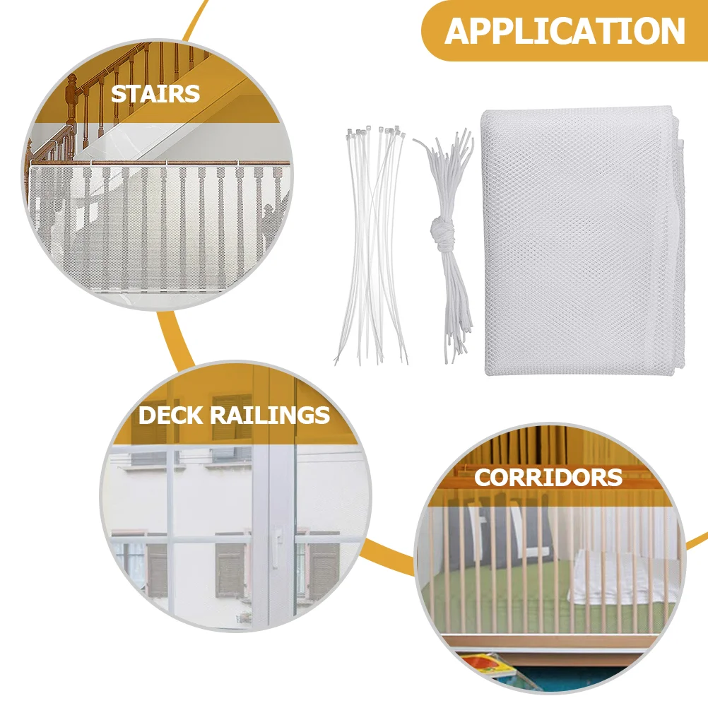 Stair Protection Net Banister Mesh Guard Safety Railing for Small Pet Thick Balcony Kids Child Proof Baby Stairs