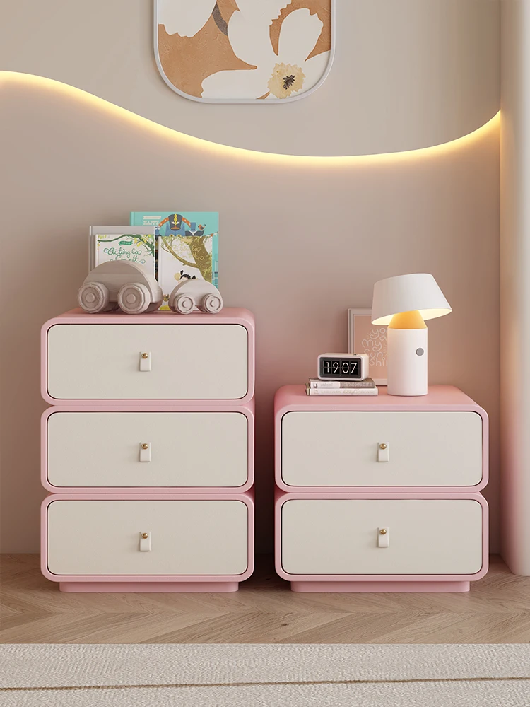 *Solid wood children's bedside table simple ultra-narrow side cabinet