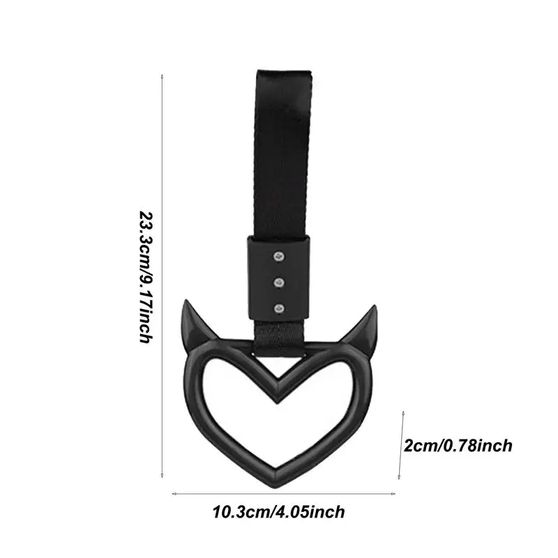 Tow Rope Heart Ring 1pc Car Tow Decoration Belt Train Bus Handle Hand Strap Drift Charm Car Handle Straps decor Styling car accessories strap car decoration strap car tow decoration