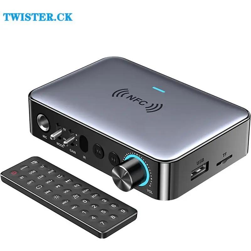 

New Bluetooth Receiver Transmitter 5.0 NFC Stereo AUX Jack Optical Coaxial RCA Wireless Audio Adapter + Microphone Sing For TV