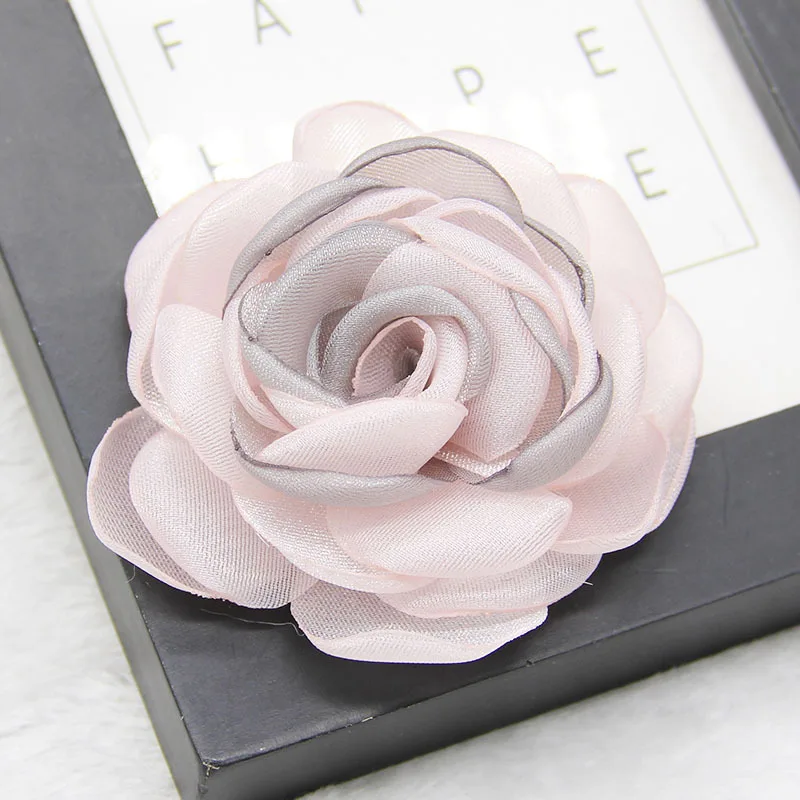 

Chiffon Trimmed Flowers Semi-finished 5CM Rose Jewelry Accessories Fabric Flower Clothing Accessories DIY Accessories