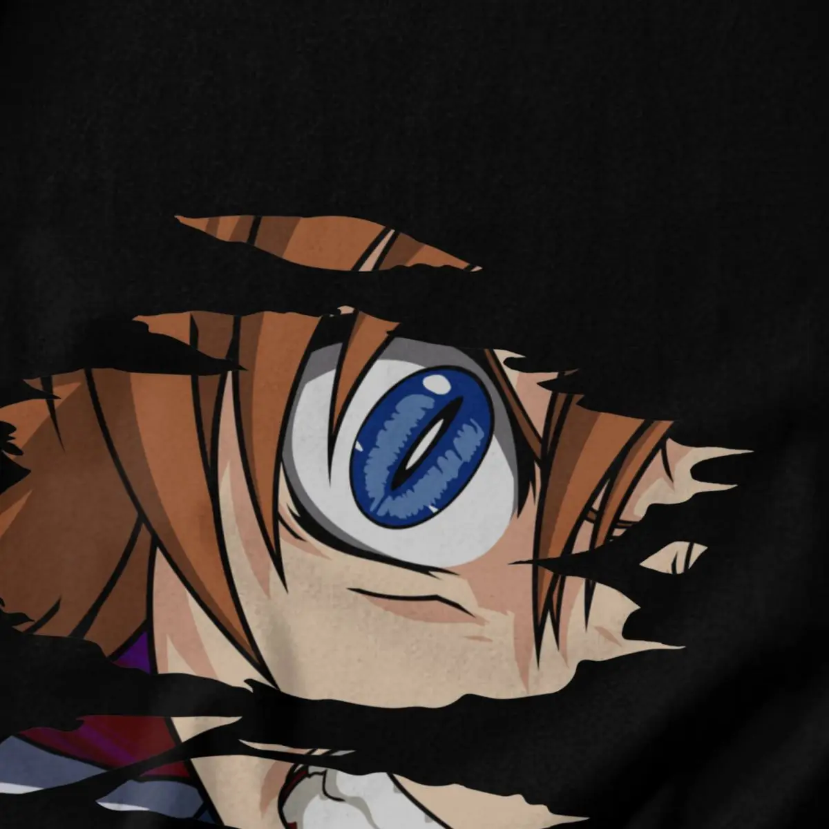 Фото Мужская винтажная хлопковая футболка с коротким рукавом Higurashi (2), с надписью «при Плаче» №4