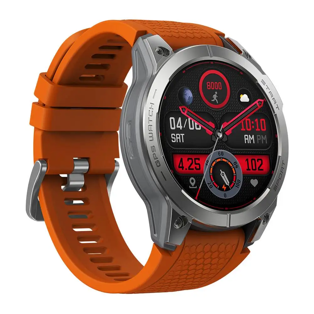 Zeblaze Stratos 3 ̾ GPS Ʈ ġ, Ʈ 466x466 ȼ HD AMOLED ÷  GPS, Hi-Fi  BT5.3, 1.43 ġ