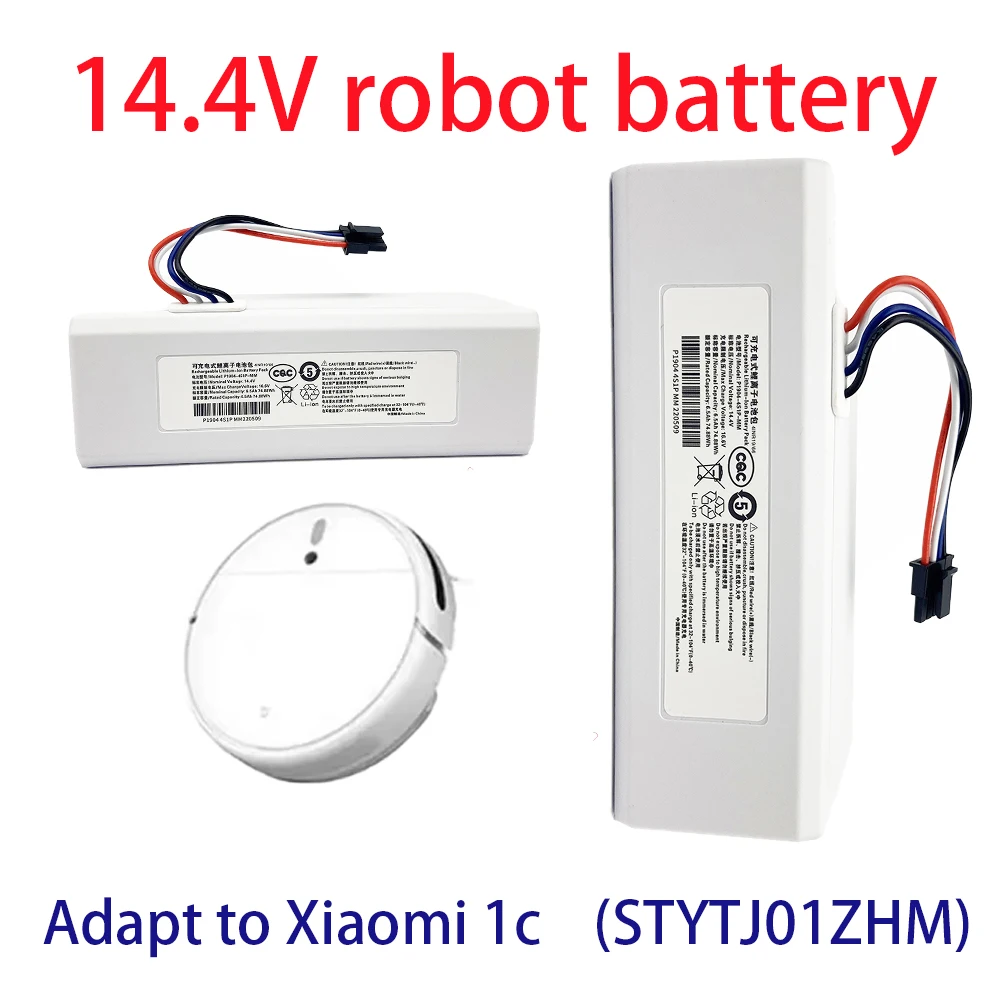 NEW 14.4V 12800mah P1904-4S1P-MM Battery For Xiaomi Mijia 1C STYTJ01ZHM Robot Vacuum Mop Cleaner Accessories battery 4