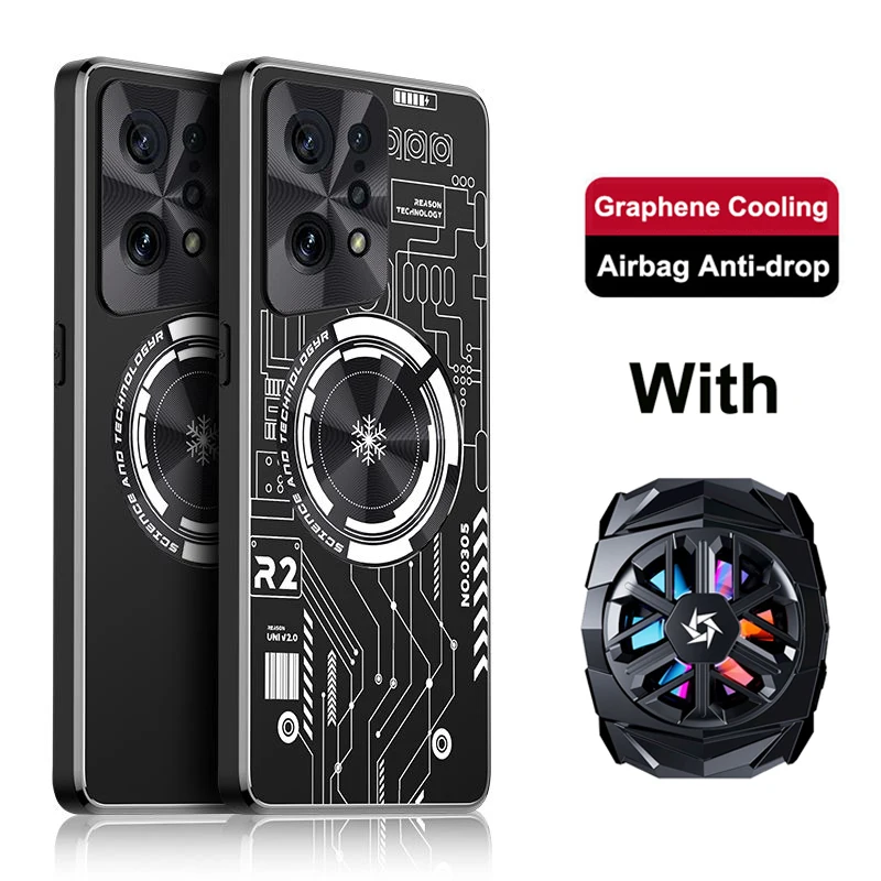 

Для OPPO Find X5 Pro Чехол FindX5 Pro X5Pro, медный алюминиевый сплав, Воздухопроницаемый теплоотвод + радиатор для OPPO Find X5